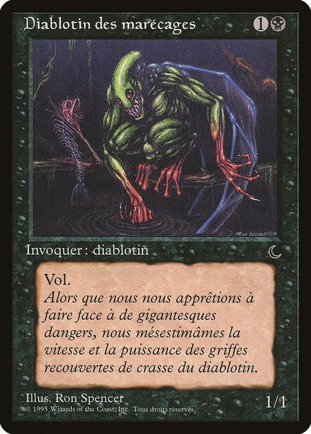 Bog Imp (French) - "Diablotin des marecages" trading card from Renaissance Bog Imp (French) - "Diablotin des marecages" - Renaissance Magic: The Gathering trading card