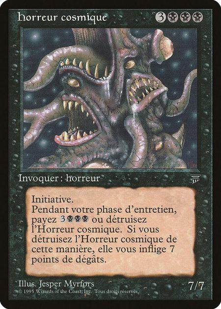 Cosmic Horror (French) - "horreur cosmique" - Renaissance Magic: The Gathering trading card