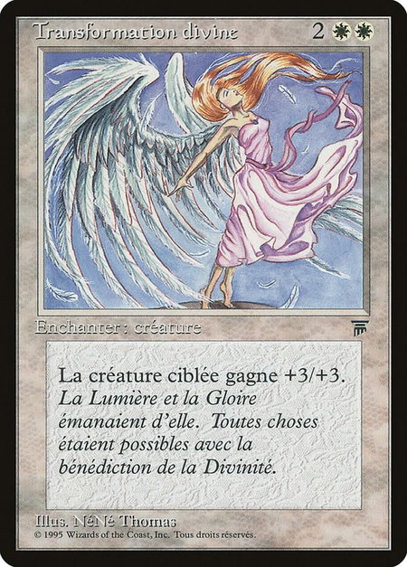 Divine Transformation (French) - "Transformation divine" trading card from Renaissance Divine Transformation (French) - "Transformation divine" - Renaissance Magic: The Gathering trading card
