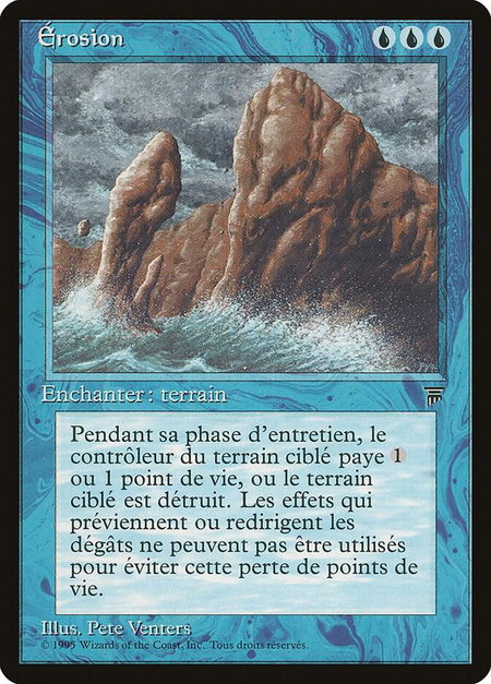 Erosion (French) trading card from Renaissance Erosion (French) - Renaissance Magic: The Gathering trading card