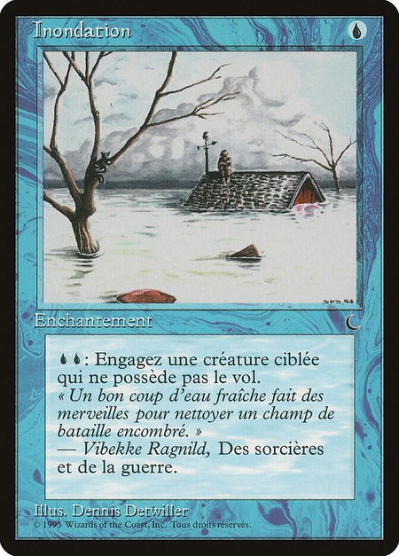 Flood (French) - "Inondation" trading card from Renaissance Flood (French) - "Inondation" - Renaissance Magic: The Gathering trading card
