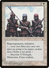 Pikemen (French) - "Piquiers" - Renaissance (REN) #18 - Common Magic: The Gathering Trading Card