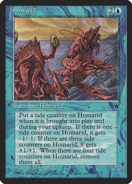 Homarid (Tedin) trading card from Fallen Empires Homarid (Tedin) - Fallen Empires Magic: The Gathering trading card
