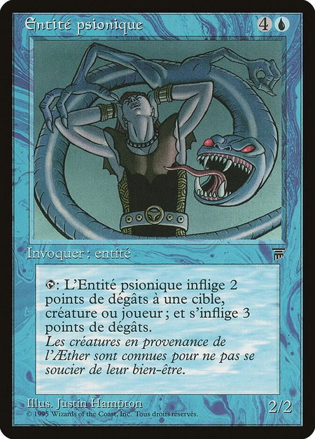 Psionic Entity (French) - "Entite psionique" trading card from Renaissance Psionic Entity (French) - "Entite psionique" - Renaissance Magic: The Gathering trading card