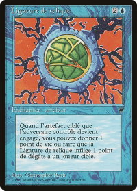 Relic Bind (French) - "Ligature de relique" - Renaissance (REN) #39 - Uncommon Magic: The Gathering Trading Card