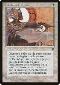 Spirit Link (French) - "Liaison psychique" - Renaissance (REN) #20 - Uncommon Magic: The Gathering Trading Card