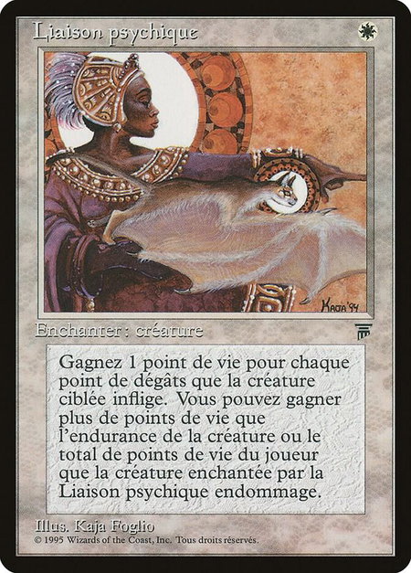 Spirit Link (French) - "Liaison psychique" trading card from Renaissance Spirit Link (French) - "Liaison psychique" - Renaissance Magic: The Gathering trading card