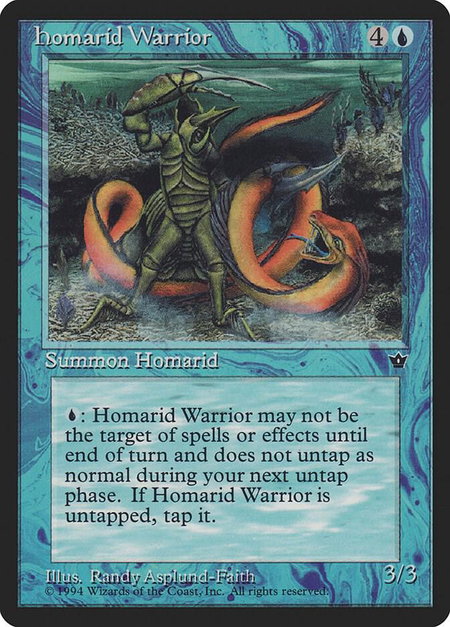 Homarid Warrior (Asplund-Faith) trading card from Fallen Empires Homarid Warrior (Asplund-Faith) - Fallen Empires Magic: The Gathering trading card