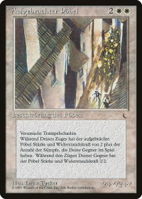 Angry Mob (German) - Aufgebrachter Pobel" - Renaissance (REN) #4 - Uncommon Magic: The Gathering Trading Card