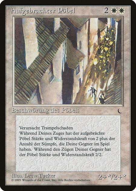 Angry Mob (German) - Aufgebrachter Pobel" trading card from Renaissance Angry Mob (German) - Aufgebrachter Pobel" - Renaissance Magic: The Gathering trading card