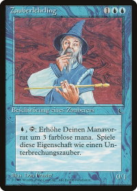 Apprentice Wizard (German) - "Zauberlehrling" - Renaissance (REN) #23 - Rare Magic: The Gathering Trading Card