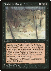 Ashes to Ashes (German) - "Asche zu Asche" - Renaissance (REN) #47 - Common Magic: The Gathering Trading Card