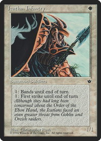 Icatian Infantry (Rush) - Fallen Empires (FEM) #7b - Common Magic: The Gathering Trading Card