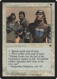Icatian Infantry (Shuler) - Fallen Empires (FEM) #7c - Common Magic: The Gathering Trading Card