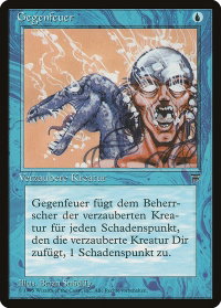 Backfire (German) - "Gegenfeuer" - Renaissance (REN) #24 - Uncommon Magic: The Gathering Trading Card
