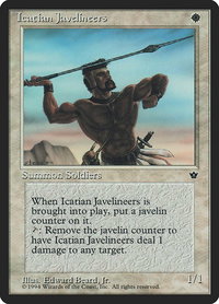 Icatian Javelineers (Beard, Jr.) - Fallen Empires (FEM) #8b - Common Magic: The Gathering Trading Card