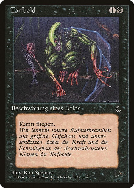 Bog Imp (German) - "Torfbold" - Renaissance Magic: The Gathering trading card