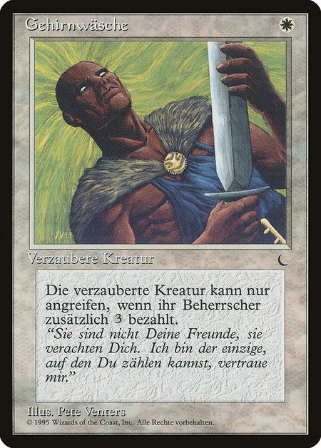 Brainwash (German) - "Gehirnwasche" trading card from Renaissance Brainwash (German) - "Gehirnwasche" - Renaissance Magic: The Gathering trading card