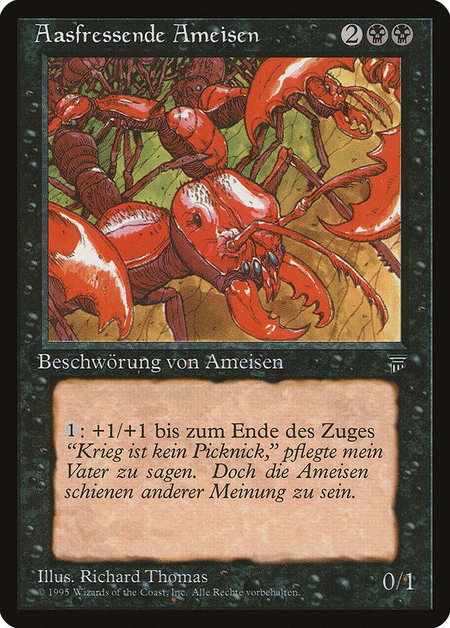 Carrion Ants (German) - "Aasfressende Ameisen" - Renaissance Magic: The Gathering trading card