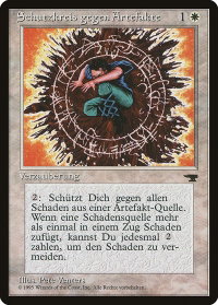 Circle of Protection: Artifacts (German) - "Schutzkreis gegen Artefakte" - Renaissance (REN) #7 - Uncommon Magic: The Gathering Trading Card