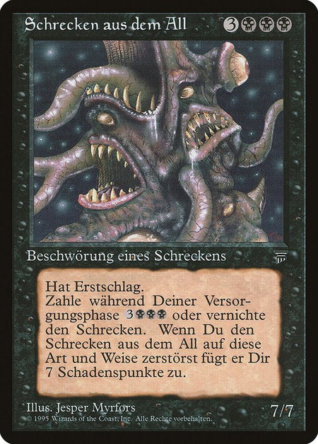 Cosmic Horror (German) - "Schrecken aus dem All" trading card from Renaissance Cosmic Horror (German) - "Schrecken aus dem All" - Renaissance Magic: The Gathering trading card