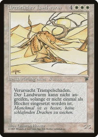 Elder Land Wurm (German) - "Urzeitlicher Landwurm" - Renaissance (REN) #9 - Rare Magic: The Gathering Trading Card