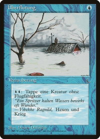Flood (German) - "Uberflutung" - Renaissance (REN) #30 - Uncommon Magic: The Gathering Trading Card