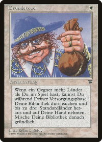 Land Tax (German) - "Grundsteuer" - Renaissance (REN) #13 - Uncommon Magic: The Gathering Trading Card