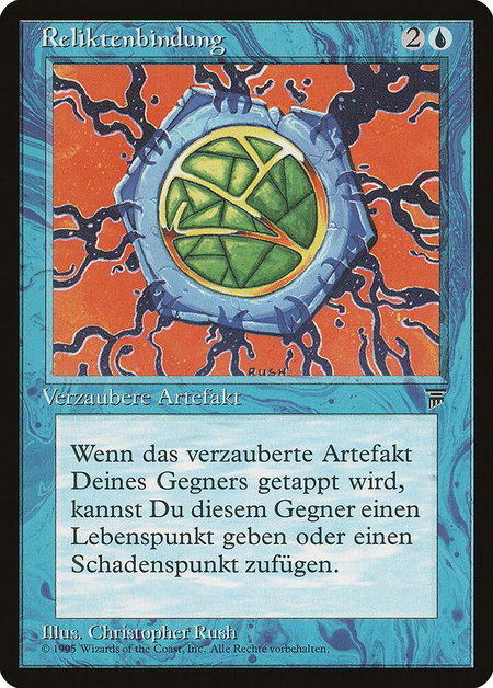 Relic Bind (German) - "Reliktenbindung" - Renaissance Magic: The Gathering trading card