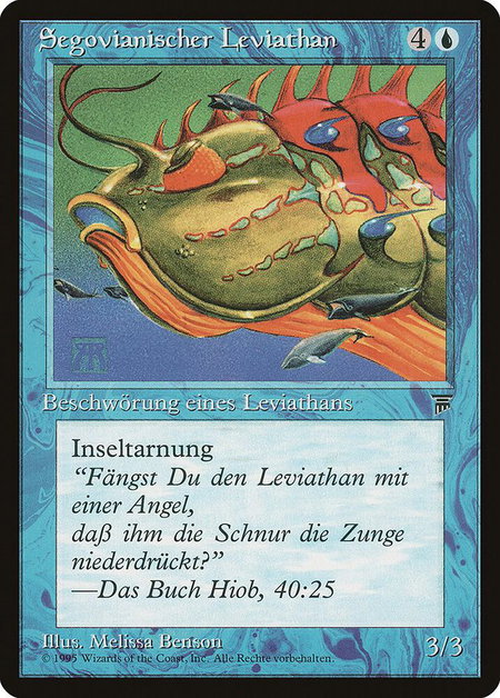Segovian Leviathan (German) - "Segovianischer Leviathan" trading card from Renaissance Segovian Leviathan (German) - "Segovianischer Leviathan" - Renaissance Magic: The Gathering trading card