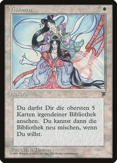 Visions (German) - "Visionen" trading card from Renaissance Visions (German) - "Visionen" - Renaissance Magic: The Gathering trading card