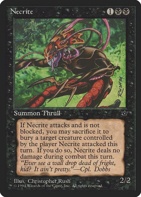 Necrite (Rush) - Fallen Empires Magic: The Gathering trading card