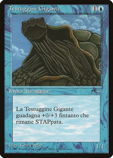 Giant Tortoise (Italian) - "Testuggine Gigante" - Renaissance Magic: The Gathering trading card