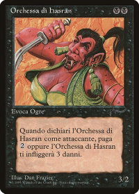 Hasran Ogress (Italian) - "Orchessa di hasran" - Renaissance (REN) #53 - Common Magic: The Gathering Trading Card