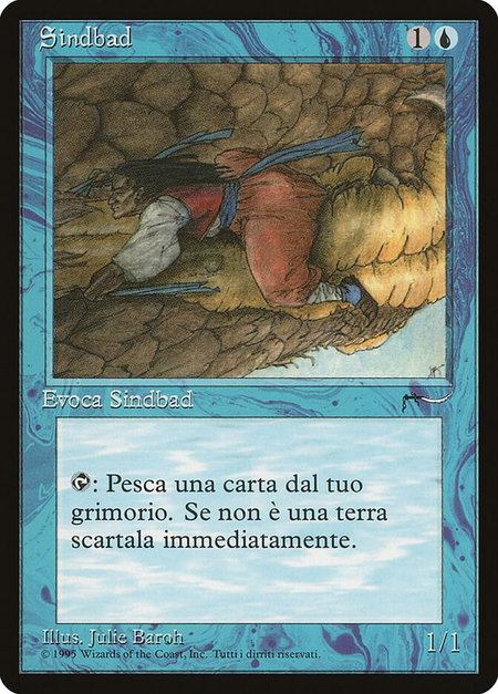 Sindbad (Italian) trading card from Renaissance Sindbad (Italian) - Renaissance Magic: The Gathering trading card