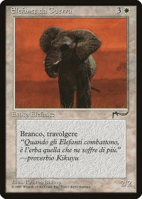 War Elephant (Italian) - "Elefante da Guerra" - Renaissance (REN) #14 - Common Magic: The Gathering Trading Card
