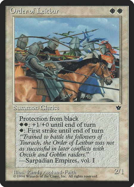 Order of Leitbur (Asplund-Faith) - Fallen Empires Magic: The Gathering trading card