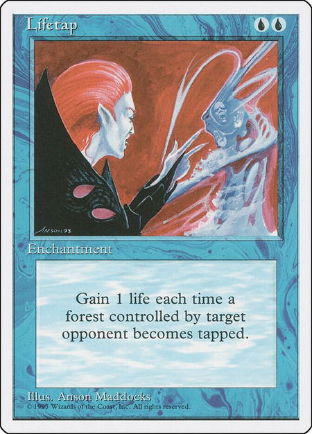 Lifetap trading card from Fourth Edition Lifetap - Fourth Edition Magic: The Gathering trading card