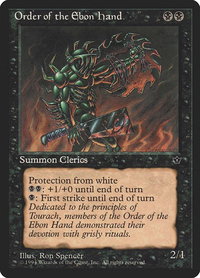Order of the Ebon Hand (Spencer) - Fallen Empires (FEM) #42c - Common Magic: The Gathering Trading Card