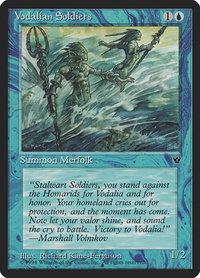 Vodalian Soldiers (Kane-Ferguson) - Fallen Empires (FEM) #31c - Common Magic: The Gathering Trading Card