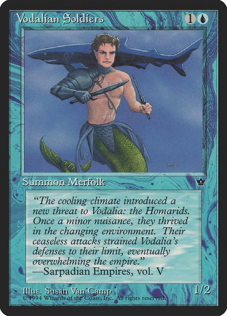Vodalian Soldiers (Van Camp) - Fallen Empires Magic: The Gathering trading card