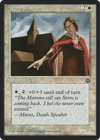 Abbey Matron [Version 2] - Homelands (HML) #2b - Common Magic: The Gathering Trading Card