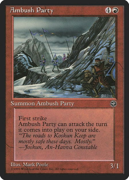 Ambush Party [Version 2] - Homelands Magic: The Gathering trading card