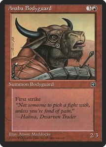 Anaba Bodyguard [Version 2] - Homelands (HML) #66b - Common Magic: The Gathering Trading Card