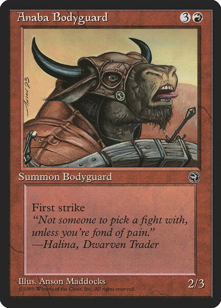 Anaba Bodyguard [Version 2] - Homelands Magic: The Gathering trading card