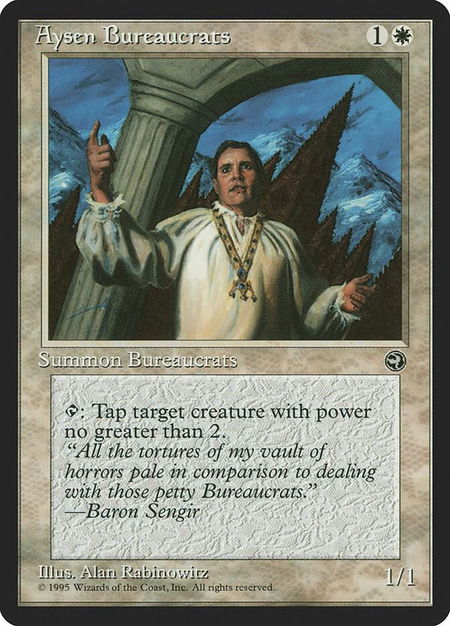 Aysen Bureaucrats [Version 2] - Homelands Magic: The Gathering trading card