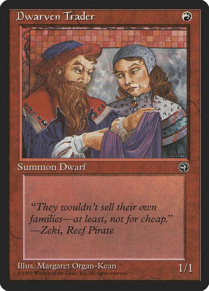 Dwarven Trader [Version 2] - Homelands Magic: The Gathering trading card