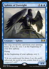 Sphinx of Foresight - Ravnica Allegiance (RNA) #55 - Rare Magic: The Gathering Trading Card