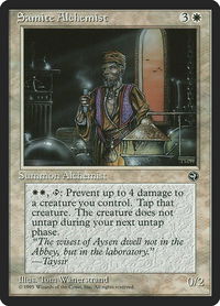 Samite Alchemist [Version 2] - Homelands (HML) #13b - Common Magic: The Gathering Trading Card