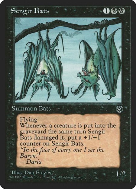Sengir Bats [Version 2] - Homelands Magic: The Gathering trading card